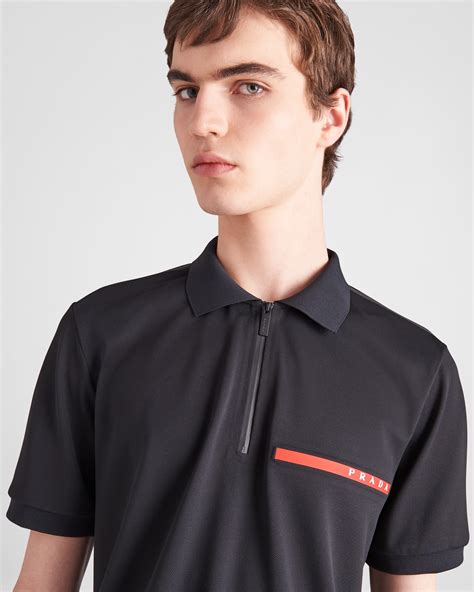 prada black polo t shirt|Prada men's t shirts clearance.